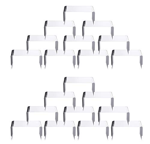 Jusalpha 20 Pieces-Clear Acrylic Display Risers Stand for Retail Home Decor - size: 20 PC