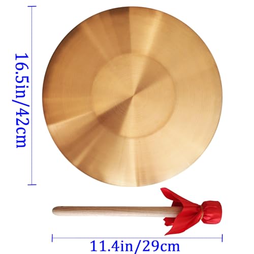 Diameter 16.5inch(42cm) Gong Instrument,Chinese Traditional,copper alloy - size: 16.5 inch gong