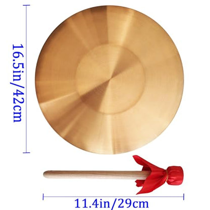 Diameter 16.5inch(42cm) Gong Instrument,Chinese Traditional,copper alloy - size: 16.5 inch gong