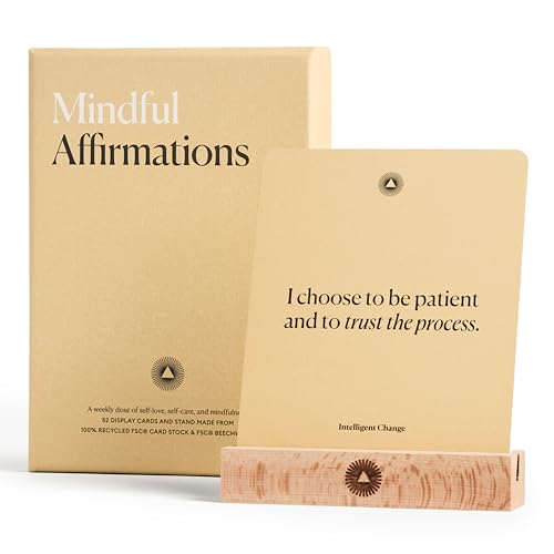 Intelligent Change Mindful Affirmations, 52 Positive Affirmation Cards for Women with Display Stand, Daily Affirmations for Inspiration, Mindfulness & Self Care, Unique Gifts for Women and Men - style: Classic Edition