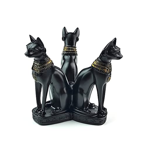 Large Bast Bastet Cats Crystal Ball Holder Sphere Display, Natural Healing Feng Shui Glass Ball Holder Base Statue Decoration for 80mm-150mm Sphere - color: Large Bast Cat