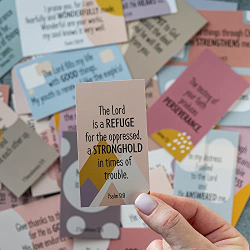DIVERSEBEE Bible Verse Cards, 60 Unique Prayer Cards (Geometric Theme) - color: Geometric