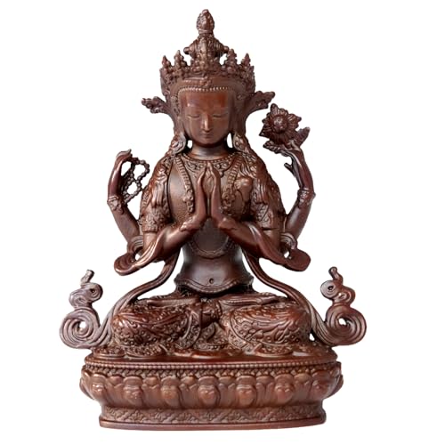 Avalokiteshvara Buddha Statue Pure Copper Handmade Zen Meditation Decor - color: Avalokiteshvara