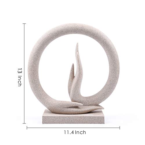 Carefree Fish Desert Sandstone Buddha Hand Statue Yoga Decor The Art of Minimalism Valuable Collection (Solid 6.6 Pounds) - color: Desert Sandstone