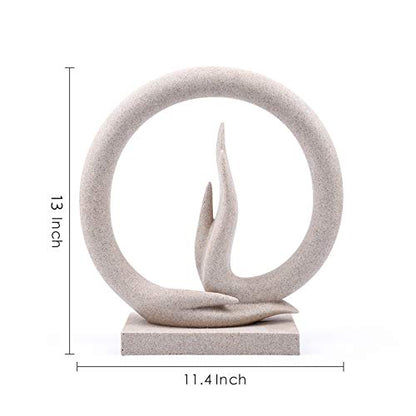Carefree Fish Desert Sandstone Buddha Hand Statue Yoga Decor The Art of Minimalism Valuable Collection (Solid 6.6 Pounds) - color: Desert Sandstone
