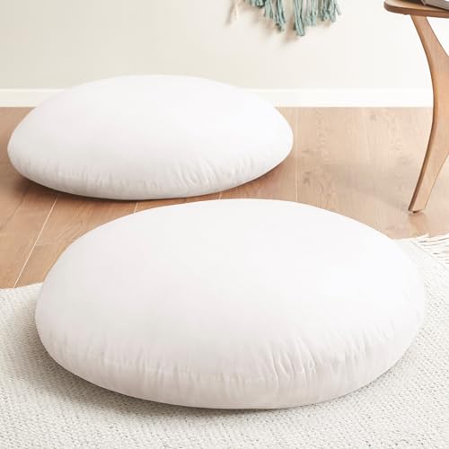 Codi 32" Floor Cushions, Large Meditation Pillow Insert for Adults, 2 Pack - color: White (Insert Only), size: 2 Pack