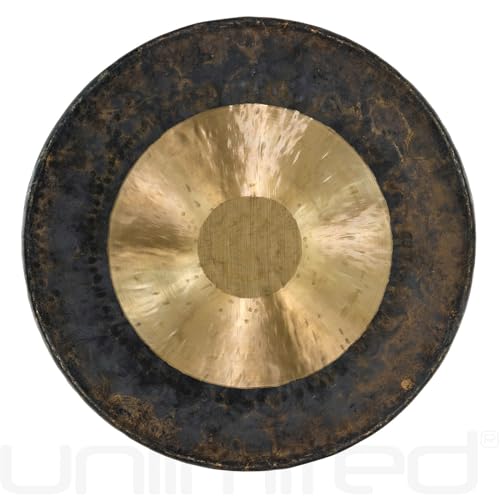 Unlimited Dark Star Gongs - Includes Gong, Mallet & Rope/Bronze Chinese Gong/Bouncy & Moody Tone/For Sound Therapy, Meditation, & Yoga - size: 36"