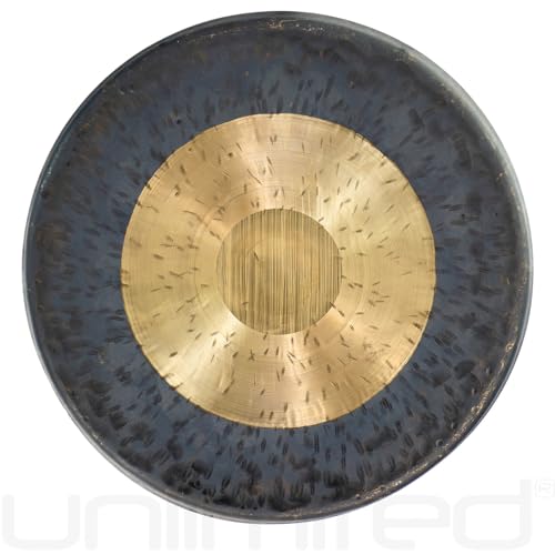 Unlimited Dark Star Gongs - Includes Gong, Mallet & Rope/Bronze Chinese Gong/Bouncy & Moody Tone/For Sound Therapy, Meditation, & Yoga - size: 36"