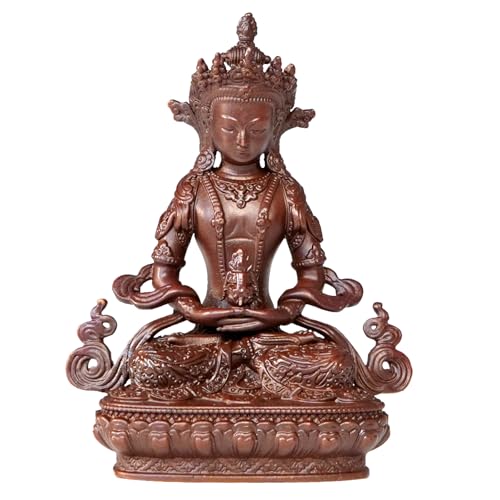 Amitayus Buddha Statue Pure Copper Handmade Zen Meditation Decor - color: Amitayus