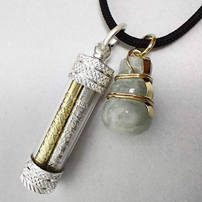 Three Kings Takrut Buddha Amulet Necklace – Silver, Gold & Phra NAT Pendants with Jade Gourd Yantra Talisman for Prosperity, Luck & Protection