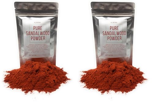 Pure Sandalwood Powder - 100% Natural Sandalwood Dust - Culinary Grade, Raw, Vegan, Non-GMO (Pack of 2) - size: 1.76 Ounce (Pack of 2)
