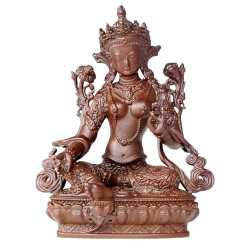 Green Tara Buddha Statue Pure Copper Handmade Zen Home Decor - color: Green Tara