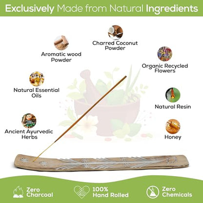 Satya Nagchampa Lemon Grass Incense Sticks, Satya Bng (Bangalore) Insenses 15gmx3 Pack (45 GMS) with Raajsee Incense Holder Bundle, Satya Nagchampa Natural Incense - color: Lemon Grass
