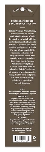 Triloka Premium Incense, Vanilla-Sandalwood Blend, 10 Sticks - color: Vanilla-sandalwood Blend, size: 10 Count