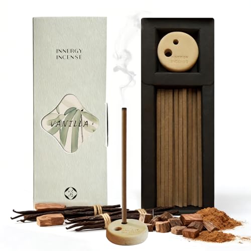 Innergy Vanilla Square Incense Sticks, No Bamboo Core, 50 Count - color: Vanilla