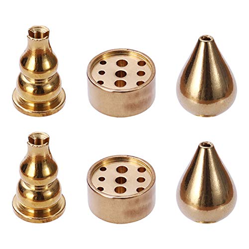 Miupoo Incense Holder, Coil Incense Burner, Incense Cone Burner, Incense Sticks Burner, 3 Styles Brass,6 Pieces