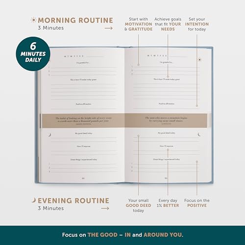 6-Minute Diary Pure – 3 Million User Gratitude Journal for Women w/ Prompts – Guided Self Care Journal Based on Positive Psychology – Daily Manifestation Journal for Self-Love & Mindfulness - color: Sky Blue