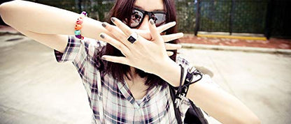 Punk Personality Colorful Skull Bead Skeleton Bracelets Delicate Gothic Charm Head Bone Stone Seed Elastic Strand Bracelets Tibetan Prayer Mala Bangle for Men Women Hip Hop Jewelry - color: A colorful