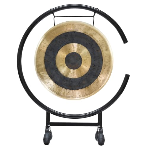 11" to 12" Gongs on the High C Gong Stand - Includes Gong of Choice with Traditional Chinese Mallet & Gong Stand/Easy to Assemble Metal Gong Stand/Small Bronze Gong/Great for Small Spaces Such a - size: 12" Subatomic Gong