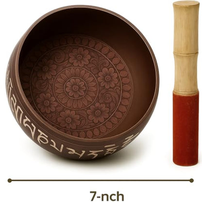 Store Indya handcrafted Tibetan Singing Bowl, 7" Chakra Healing Meditation