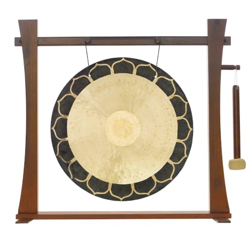 24" to 26" Temple Wind Gongs on Stands - Includes 26" Gong, Stand, & Mallet/Great for Meditation & Sound Healing - color: 24" on Spirit Guide Stand