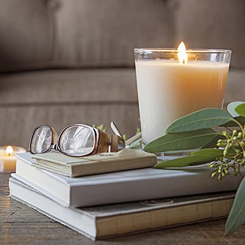 20 Packs Unscented White Votive Candles in Glass, Small 2 Inch Natural Soy Wax Non-Toxic Plain Clean Burning Candles for Wedding Table Home Spa Holidays Party - color: White
