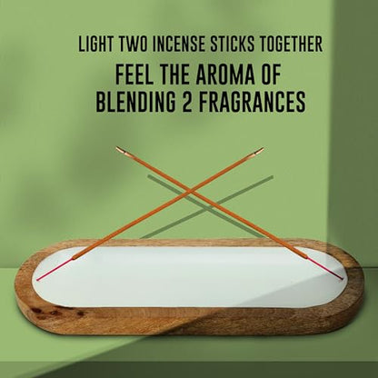 Hand Painted White Incense Holder,Wooden Incense Burner,Ash Catcher, Incense Tray 11x4x1.5 Inches, Best for Home Fragrance-Aesthetic Room Décor - style: WHITE
