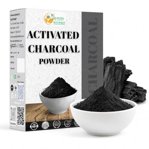 Herbs Botanica Activated Charcoal Powder, Food Grade, 2 oz