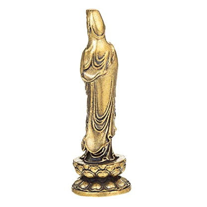 Brass Baby Guan Yin Statue,Quan Yin,Kwan Yin,Quan Am Figure & Sculpture - color: C