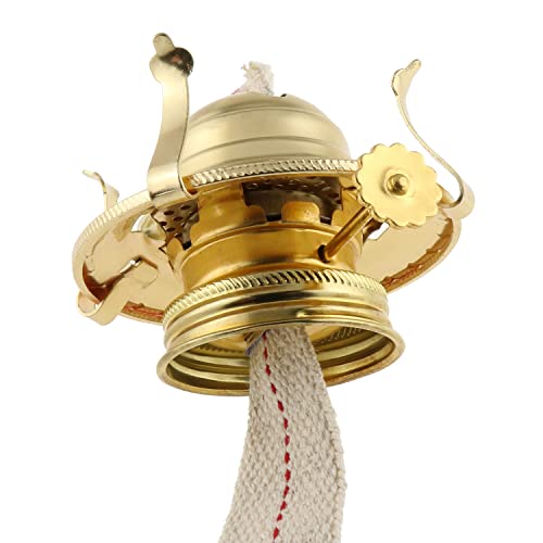 Kerosene Oil Lamp Holder M Size Oil Lamp Burner Brass Plated with Wick