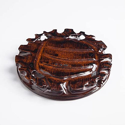 Wooden Rosewood Carved Base Chinese Vase Stone Display St - size: 7.1x71x1.0 in