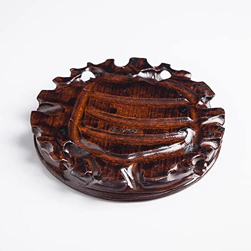 5.1''Inside Diameter Round Rosewood Base Collectibles Display Stand - size: 5.1x5.1x1.0 in