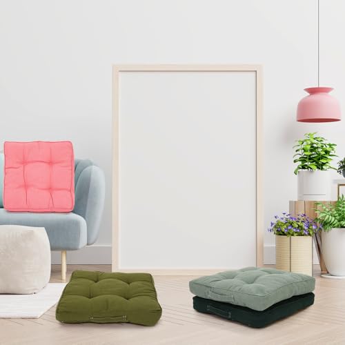 Gerrii 8 Pcs Floor Cushions for Classroom, Pink and Green Series, Square - color: Pink and Green Series, style: Square