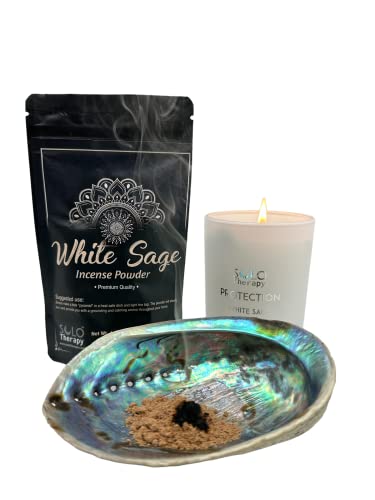 White Sage Incense Powder 50 Grams, Premium Quality, 100% Natural, Sacred Space, Natural Incense, Loose Incense, Product from India, Packaged in the USA (White Sage Incense Powder) - color: White Sage Incense Powder