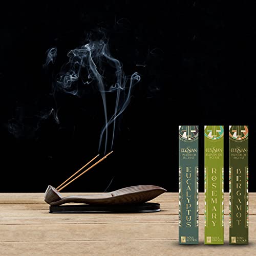Soul Sticks Elysian 3 Pack Variety Set 10 Sticks Per Pack All Natural Essential Oil Incense Sets Fragrance Aromatherapy (Green Essence)