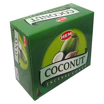 Coconut Incense Cones And Cone Incense Burner Bundle Insence Insense Hem Incense - color: Coconut