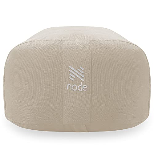 Yoga Meditation Cushion, 25" x 12" Rectangular Bolster with Organic Cotton Cover - color: Natural