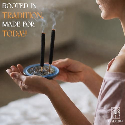 Soul Sticks Aztec Cinnamon Resin Incense Sticks, 90 Mins Burn Time – 100% Natural, Hand-Rolled & Slow-Burning 6 Pcs| Artisan Blend for Yoga, Meditation, Relaxation, Aromatherapy (Frankincense) - color: Frankincense