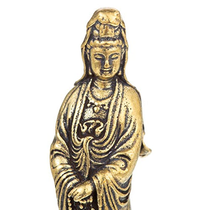 Brass Baby Guan Yin Statue,Quan Yin,Kwan Yin,Quan Am Figure & Sculpture - color: C