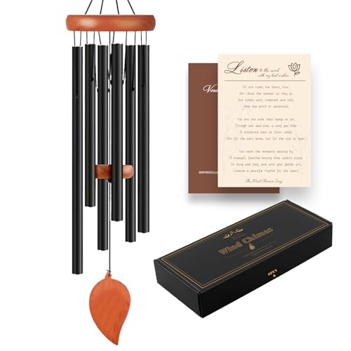 Wind Chimes, Wind Chimes for Outside with Upgraded Tube, Outdoor Windchime for Garden Yard Patio Decor, Unique Gift for Women Men - size: A-Leaf