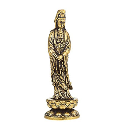 Brass Baby Guan Yin Statue,Quan Yin,Kwan Yin,Quan Am Figure & Sculpture - color: C