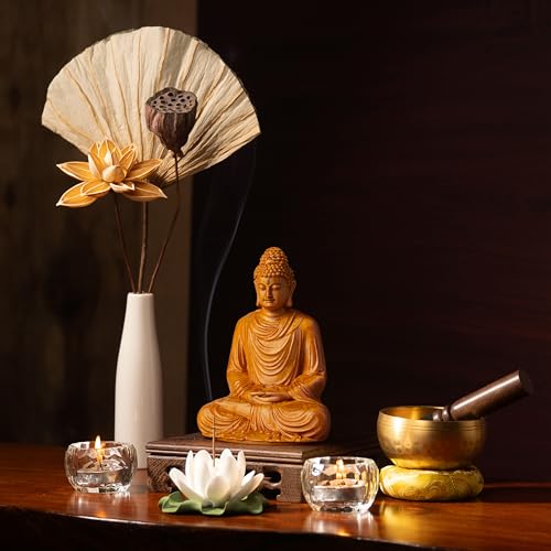 Buddha Statue Indoor Meditation Accessories, Zen Decor, Spiritual Decor, Small Buddha Statue, Yoga Gift for Women and Men, Religious Statues Indoor - style: Meditating Buddha Statue