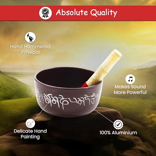 Store Indya handcrafted Tibetan Singing Bowl, 7" Chakra Healing Meditation