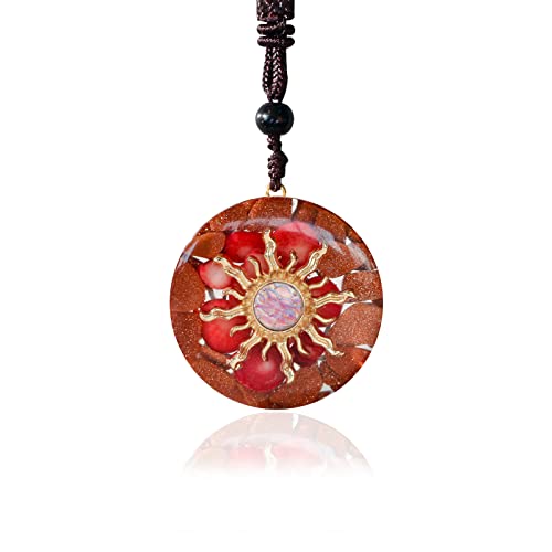 Da Piao Liang Reiki Quartz Sacral Chakra Crystals Energy Pendant