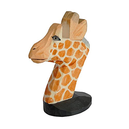 Red Dollar Handmade Wood Carved Animal Eyeglass Holder, Cute Sunglasses Display Stand, Nightstand Home Office Desk Decor, Christmas Holiday New Year Business Men Women Adults (Giraffe) - color: Giraffe