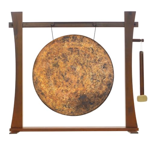 20" to 22" Gongs on the Spirit Guide Gong Stand - Includes Gong, Mallet, & Stand/Great for Office & Home/Traditional Style - size: 22" Atlantis Gong