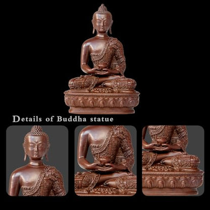 Amitabha Buddha Statue Pure Copper Handmade Zen Home Decor Figurine - color: Amitabha