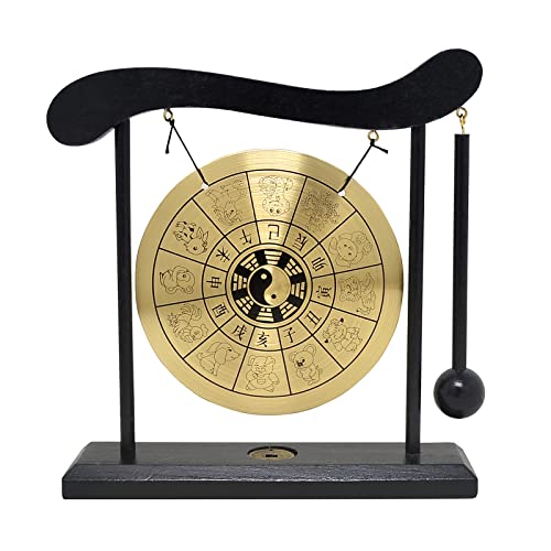 Zen Art Brass Feng Shui Desktop Zodiac Gong for Decor W1649 - color: W1649