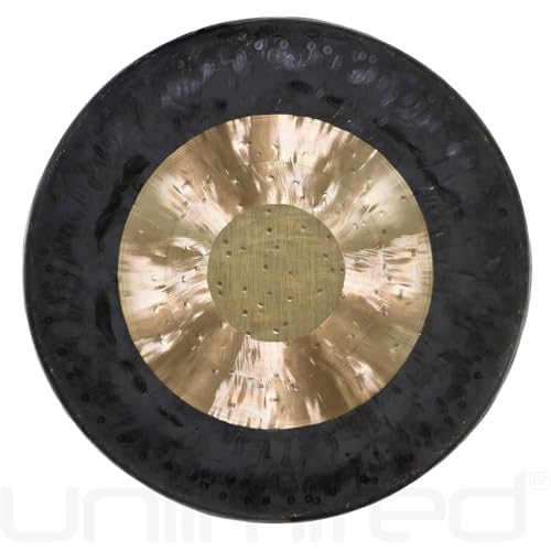 Unlimited Dark Star Gongs - Includes Gong, Mallet & Rope/Bronze Chinese Gong/Bouncy & Moody Tone/For Sound Therapy, Meditation, & Yoga - size: 36"