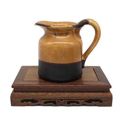CVHOMEDECO. Primitives Rustic Rosewood Rectangle Display Stand Vase Pot Base Fishbowl Pedestal Stand. (9-1/2 Inch) - size: 9-1/2"L